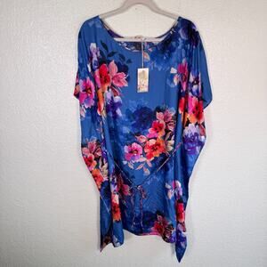 Johnny Was Kimono Womens 1X Summer Days Dress Tunic Floral Boho Resort Cover Up